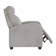 Lexicon Maye Corduroy Push Back Reclining Chair in Light Gray