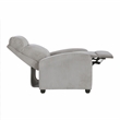 Lexicon Maye Corduroy Push Back Reclining Chair in Light Gray
