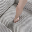 Lexicon Maye Corduroy Push Back Reclining Chair in Light Gray