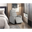 Lexicon Maye Corduroy Push Back Reclining Chair in Light Gray