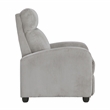 Lexicon Maye Corduroy Push Back Reclining Chair in Light Gray
