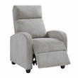 Lexicon Maye Corduroy Push Back Reclining Chair in Light Gray