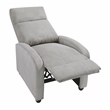 Lexicon Maye Corduroy Push Back Reclining Chair in Light Gray