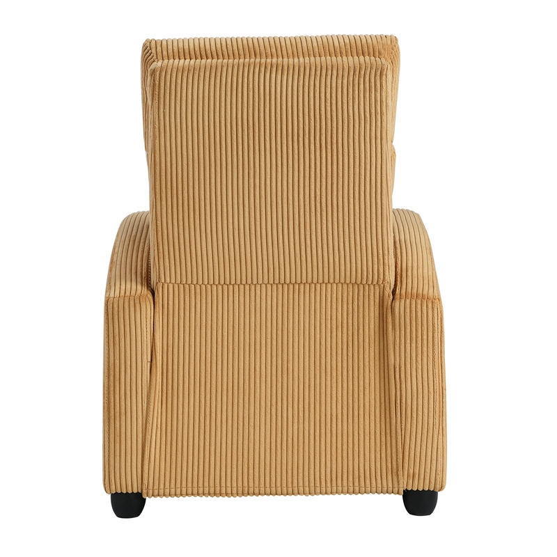 Lexicon Maye Corduroy Push Back Reclining Chair in Yellow