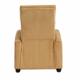 Lexicon Maye Corduroy Push Back Reclining Chair in Yellow