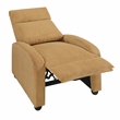 Lexicon Maye Corduroy Push Back Reclining Chair in Yellow