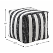 Lexicon Avril Jacquard Fabric Upholstery Pouf in Multi-color