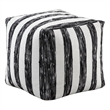 Lexicon Avril Jacquard Fabric Upholstery Pouf in Multi-color