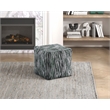 Lexicon Lundy Jacquard Fabric Upholstery Pouf in Multi-color