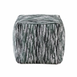 Lexicon Lundy Jacquard Fabric Upholstery Pouf in Multi-color