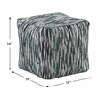 Lexicon Lundy Jacquard Fabric Upholstery Pouf in Multi-color