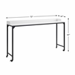 Lexicon Sumter Adjustable Height Over-The-Bed Desk with Castors in White