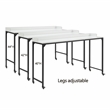 Lexicon Sumter Adjustable Height Over-The-Bed Desk with Castors in White