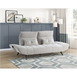 Lexicon Quonsett Chenille Sofa with Adjustable SeatDepth and Headrests LightGray