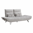 Lexicon Quonsett Chenille Sofa with Adjustable SeatDepth and Headrests LightGray