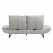 Lexicon Quonsett Chenille Sofa with Adjustable SeatDepth and Headrests LightGray