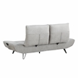 Lexicon Quonsett Chenille Sofa with Adjustable SeatDepth and Headrests LightGray