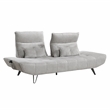 Lexicon Quonsett Chenille Sofa with Adjustable SeatDepth and Headrests LightGray