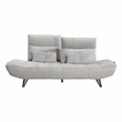 Lexicon Quonsett Chenille Sofa with Adjustable SeatDepth and Headrests LightGray