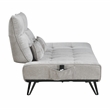 Lexicon Quonsett Chenille Sofa with Adjustable SeatDepth and Headrests LightGray