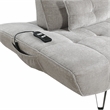 Lexicon Quonsett Chenille Sofa with Adjustable SeatDepth and Headrests LightGray
