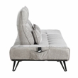 Lexicon Quonsett Chenille Sofa with Adjustable SeatDepth and Headrests LightGray