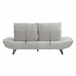 Lexicon Quonsett Chenille Sofa with Adjustable SeatDepth and Headrests LightGray