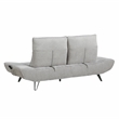 Lexicon Quonsett Chenille Sofa with Adjustable SeatDepth and Headrests LightGray