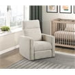 Lexicon Michelle Chenille Swivel Glider Reclining Chair in Quartz
