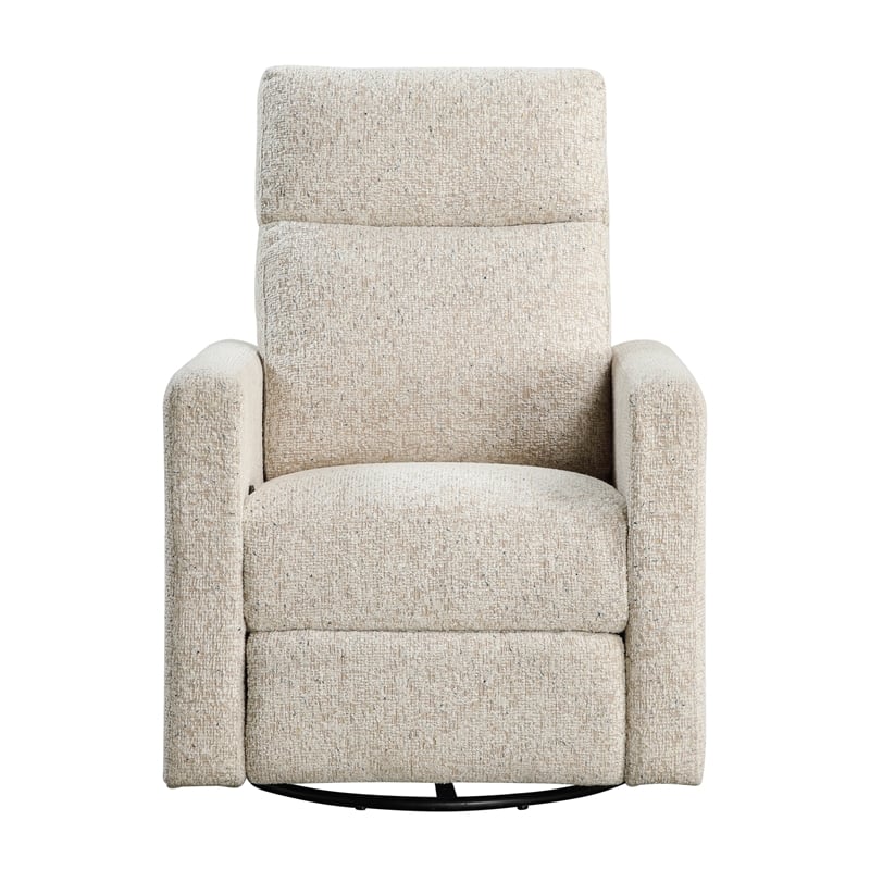Lexicon Michelle Chenille Swivel Glider Reclining Chair in Quartz