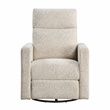 Lexicon Michelle Chenille Swivel Glider Reclining Chair in Quartz