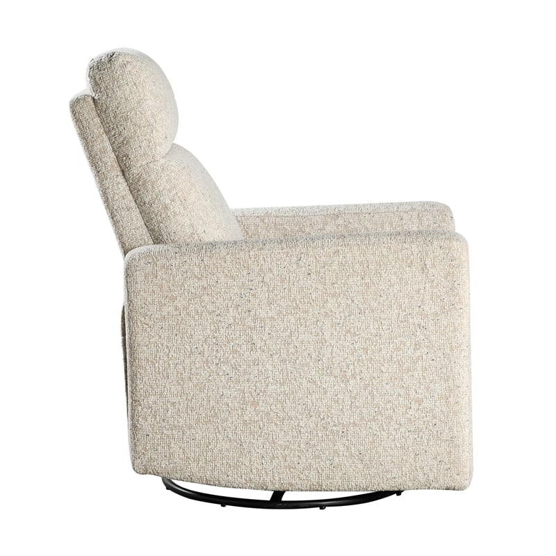Lexicon Michelle Chenille Swivel Glider Reclining Chair in Quartz