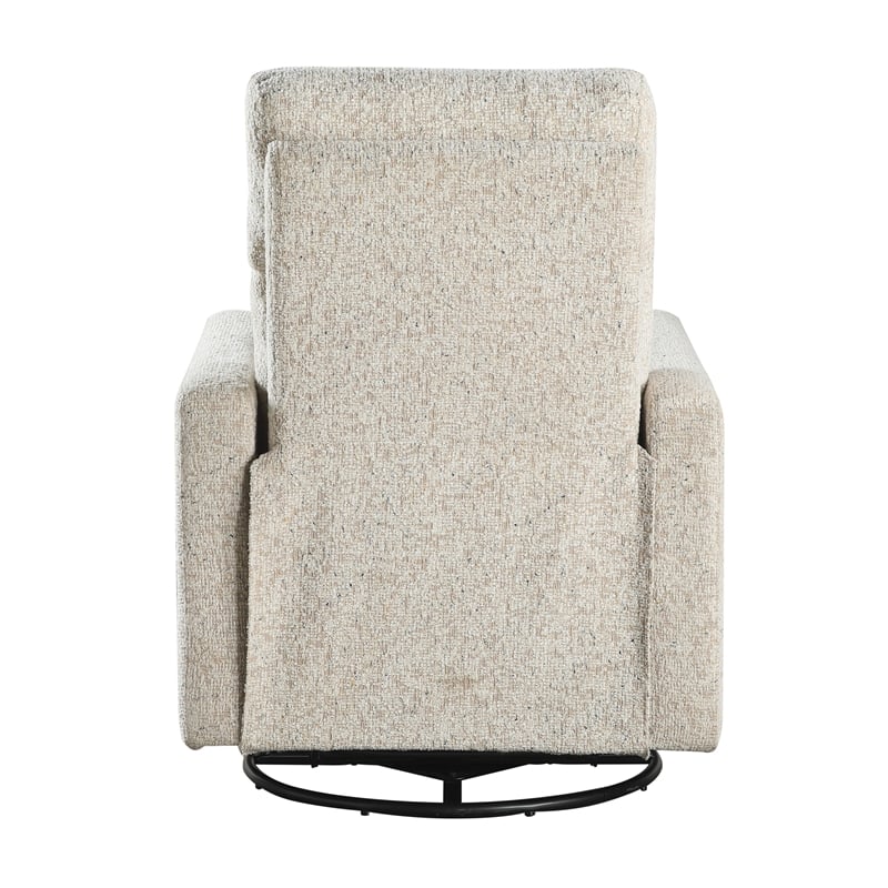 Lexicon Michelle Chenille Swivel Glider Reclining Chair in Quartz