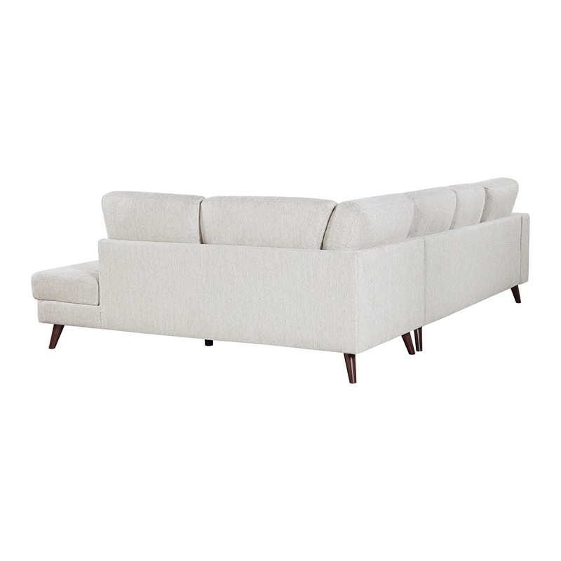 Lexicon Broadway Chenille 2-Piece Sectional with Right Chaise in Silver cloud