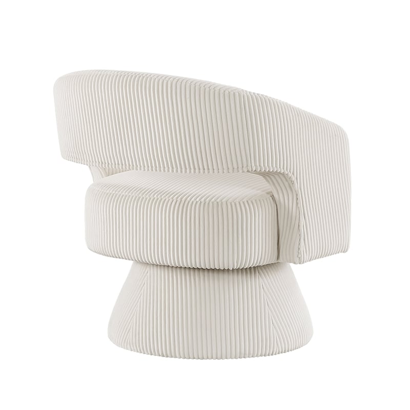 Lexicon Upton Corduroy Swivel Chair in Beige