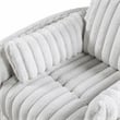 Lexicon Payton Corduroy Swivel Glider Reclining Chair in Gray