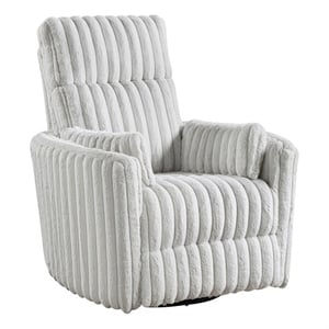 Lexicon Payton Corduroy Swivel Glider Reclining Chair in Gray