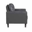 Lexicon Malcolm Faux leather Chair in Dark gray