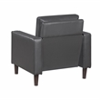 Lexicon Malcolm Faux leather Chair in Dark gray