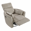 Lexicon Traverse Corduroy Swivel Glider Reclining Chair in Taupe