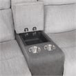 Lexicon Harriette Chenille Dbl Reclining Love Seat with Center Console in Gray