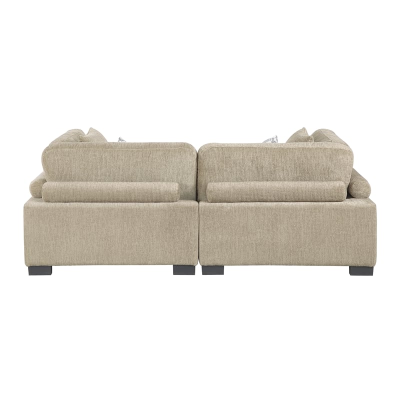 Lexicon Corydon Microfiber Love Seat in Brown