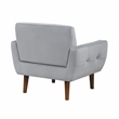 Lexicon Meadow Velvet Accent Chair in Gray