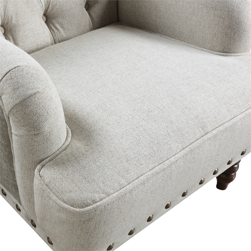 Lexicon Arles Textured Accent Chair in Beige