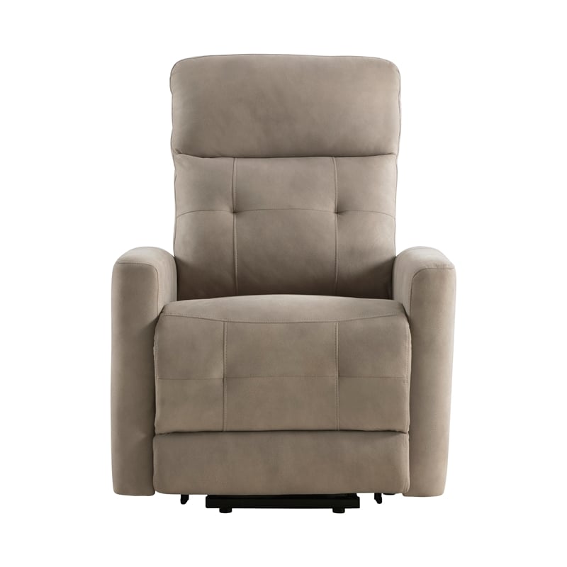 Lexicon Wichita Microfiber Power Lift Chair with Massage and Heat in Brown