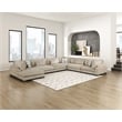 Lexicon Corydon Microfiber 6-Piece Modular Sectional with Chaise in Brown