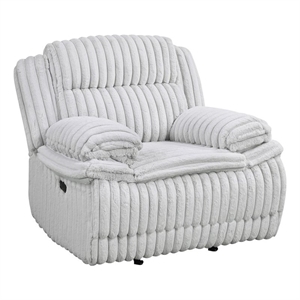 Lexicon Goodland Corduroy Glider Reclining Chair in Gray