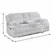 Lexicon Goodland Corduroy 2pc Set Sofa+ Loveseat in Gray