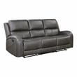Lexicon Pagosa Microfiber 2pc Set Sofa+ Loveseat in Gray