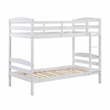 Lexicon Lani Asian Hardwood Twin/Twin Bunk Bed in Wire Brushed White Finish